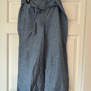 J. Crew Chambray Elastic Waist Pants